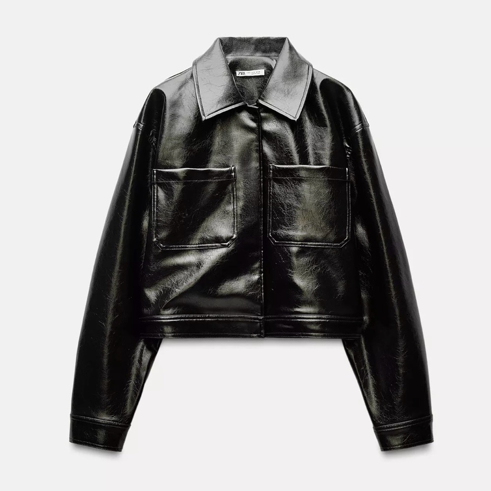 Zara faux leather jacket